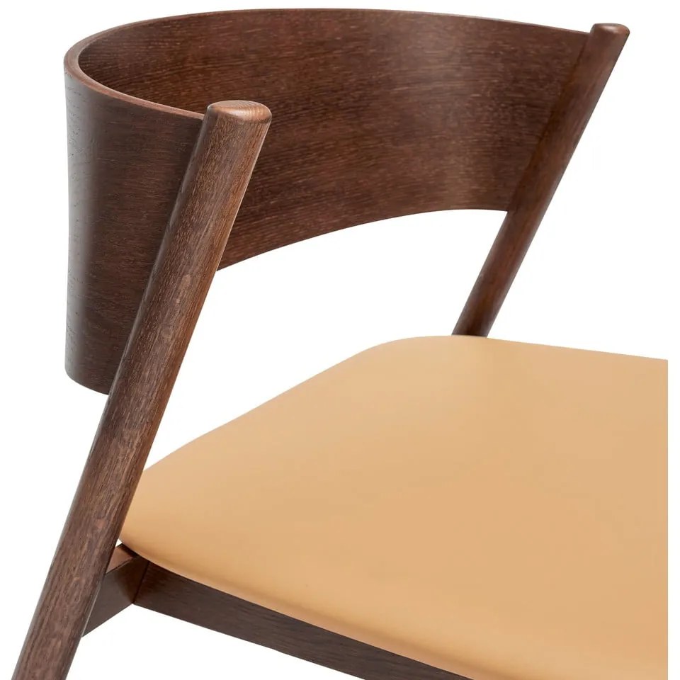 Tmavohnedé kreslo Oblique – Hübsch