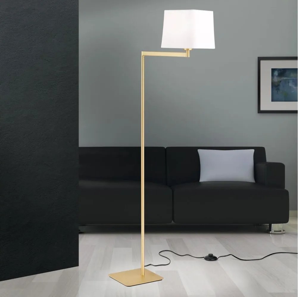 Orion Stl 12-1187/1 - Stojacia lampa CARLTON 1xE27/40W/230V biela/zlatá