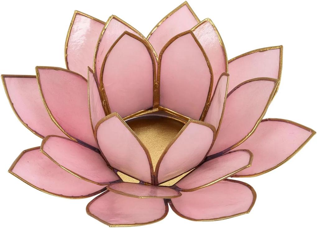 Weltbild Svietnik na čajovú sviečku Lotosový kvet, ružový