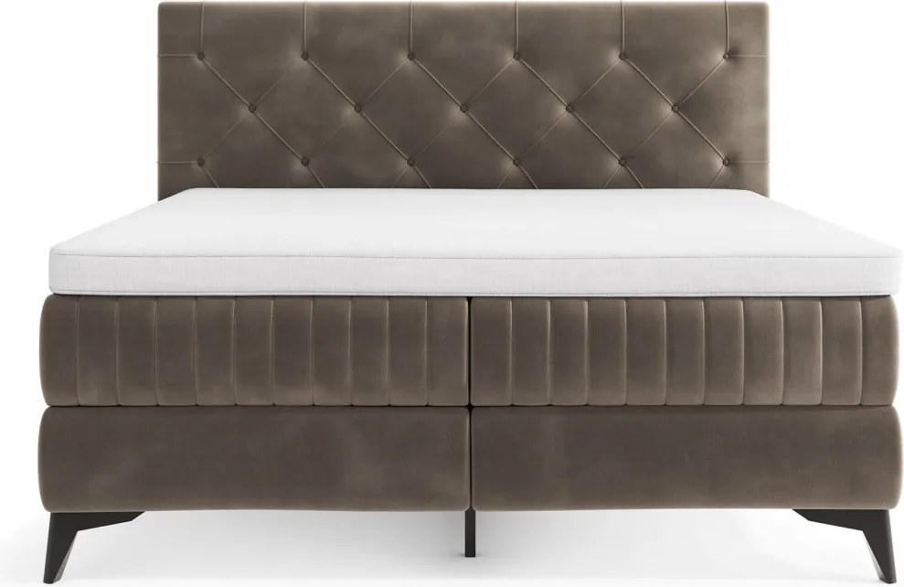 Posteľ Lusaka 180x200 cm, hnedá látka