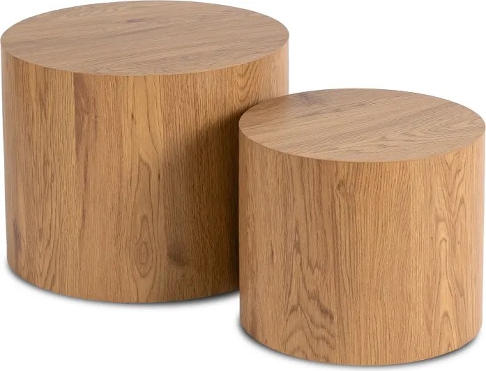 Vintino Set konferenčných stolíkov ABBIE dub naturálny