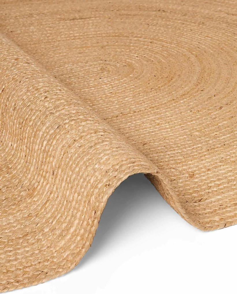 Kusový koberec Jute Braided 106005 Gold ovál, 160x230 ovál, béžová, chodba / predsieň, Hanse Home