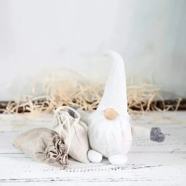 Vianočný škriatok YX045 biely