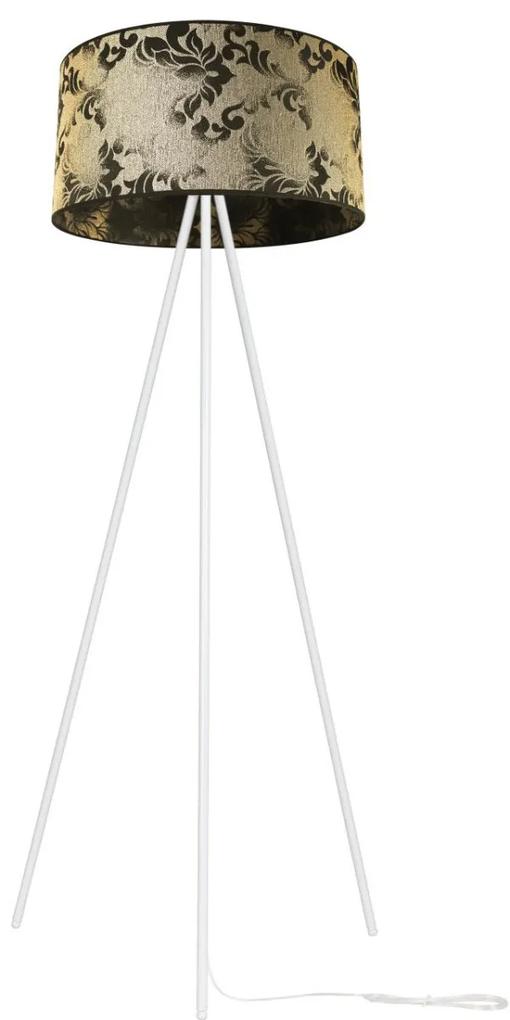 Stojacia lampa Werona, 1x textilné tienidlo so vzorom (výber zo 6 farieb), (výber z 2 farieb konštrukcie), m
