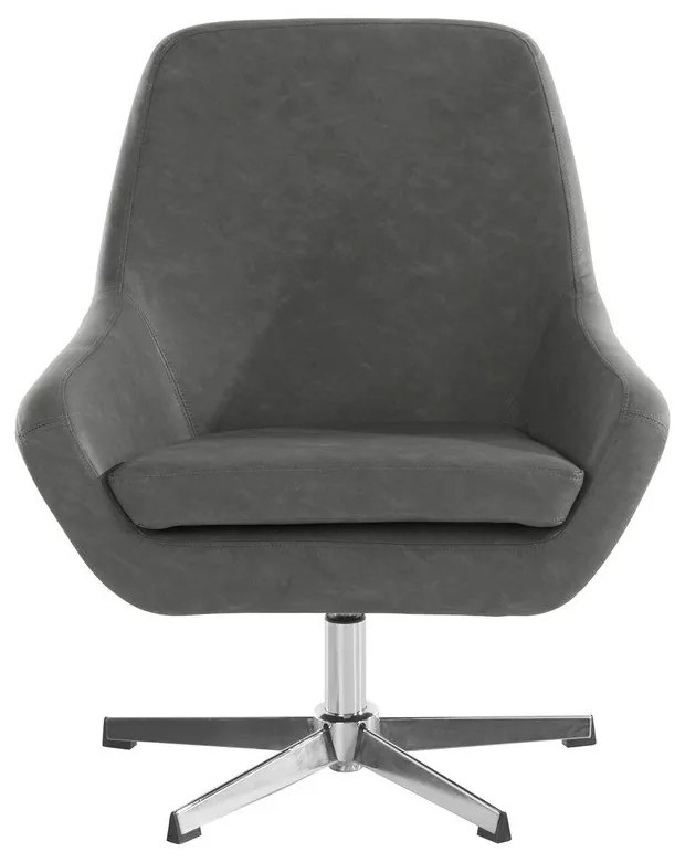 Sivé kreslo z imitácie kože Naomi - Støraa