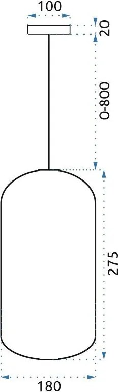 Toolight Toolight, LED sklenené stropné svietidlo APP443-CP, modrá, OSW-00574