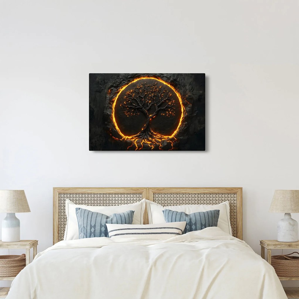 Obraz – Strom života v láve II. (90x60 cm)