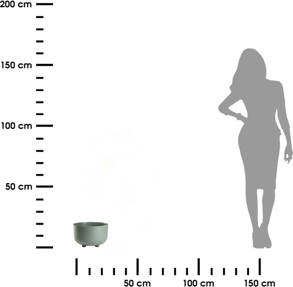 PLASTOVÝ KVETINÁČ TERRA 27X17 CM MÄTOVÁ