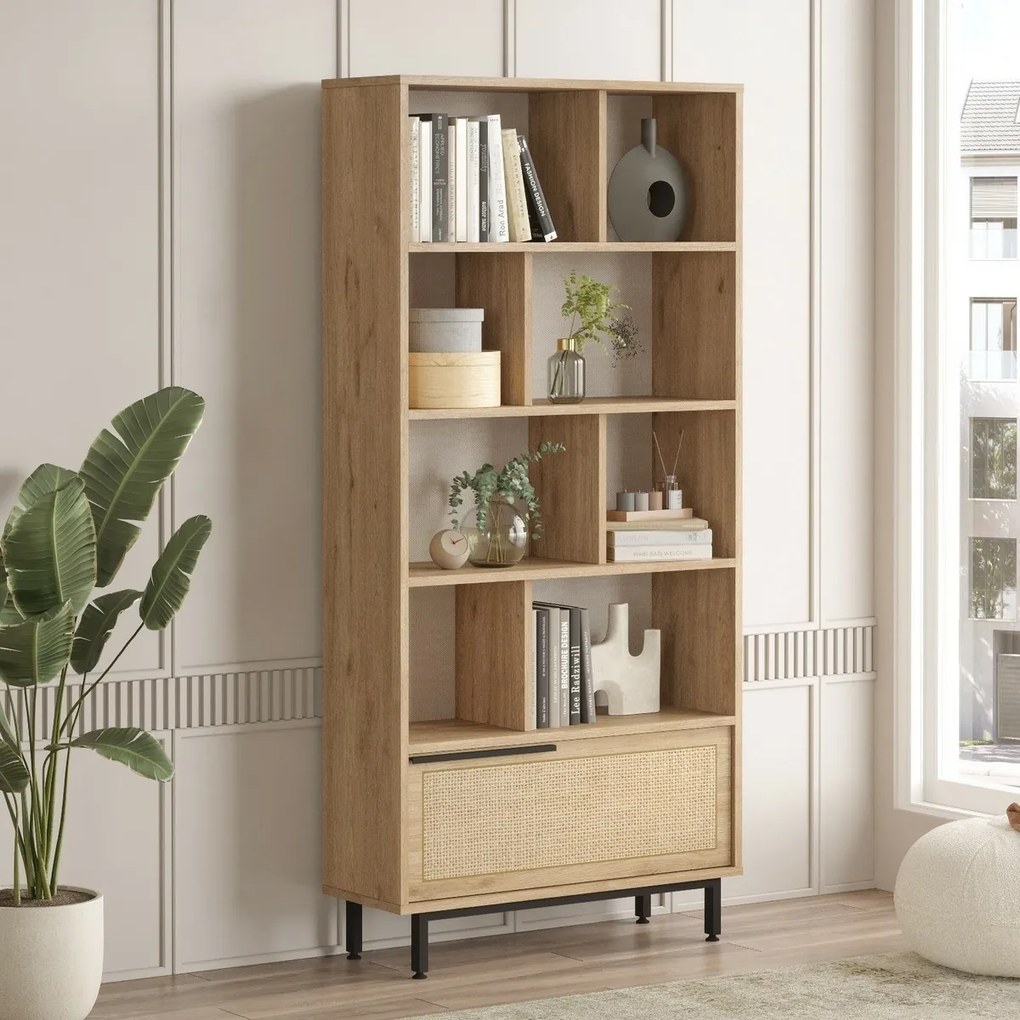 Knižnica One Walnut and Oak