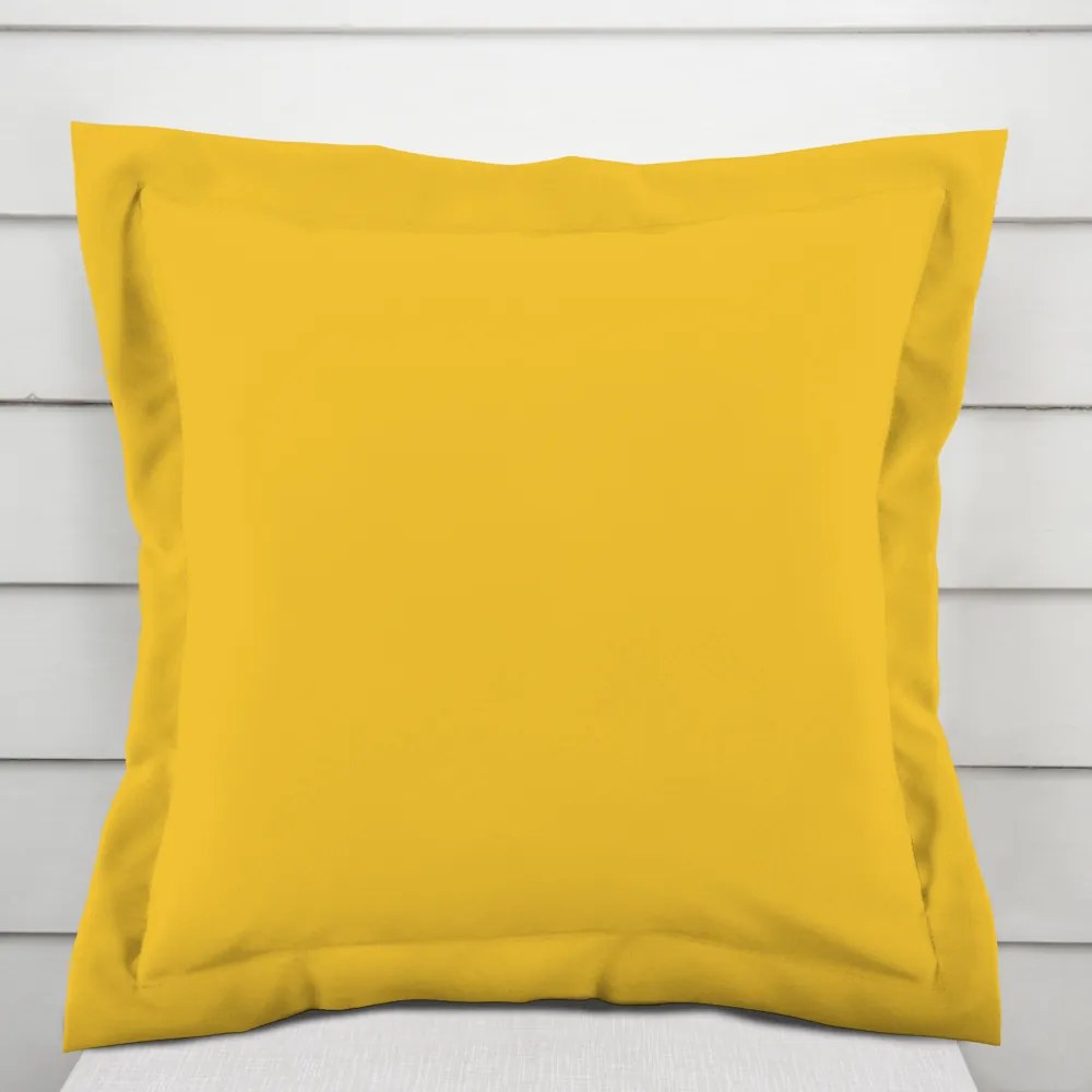 Biante Bavlnená obliečka na vankúš s lemom Moni MO-069 Žltá 30 x 50 cm