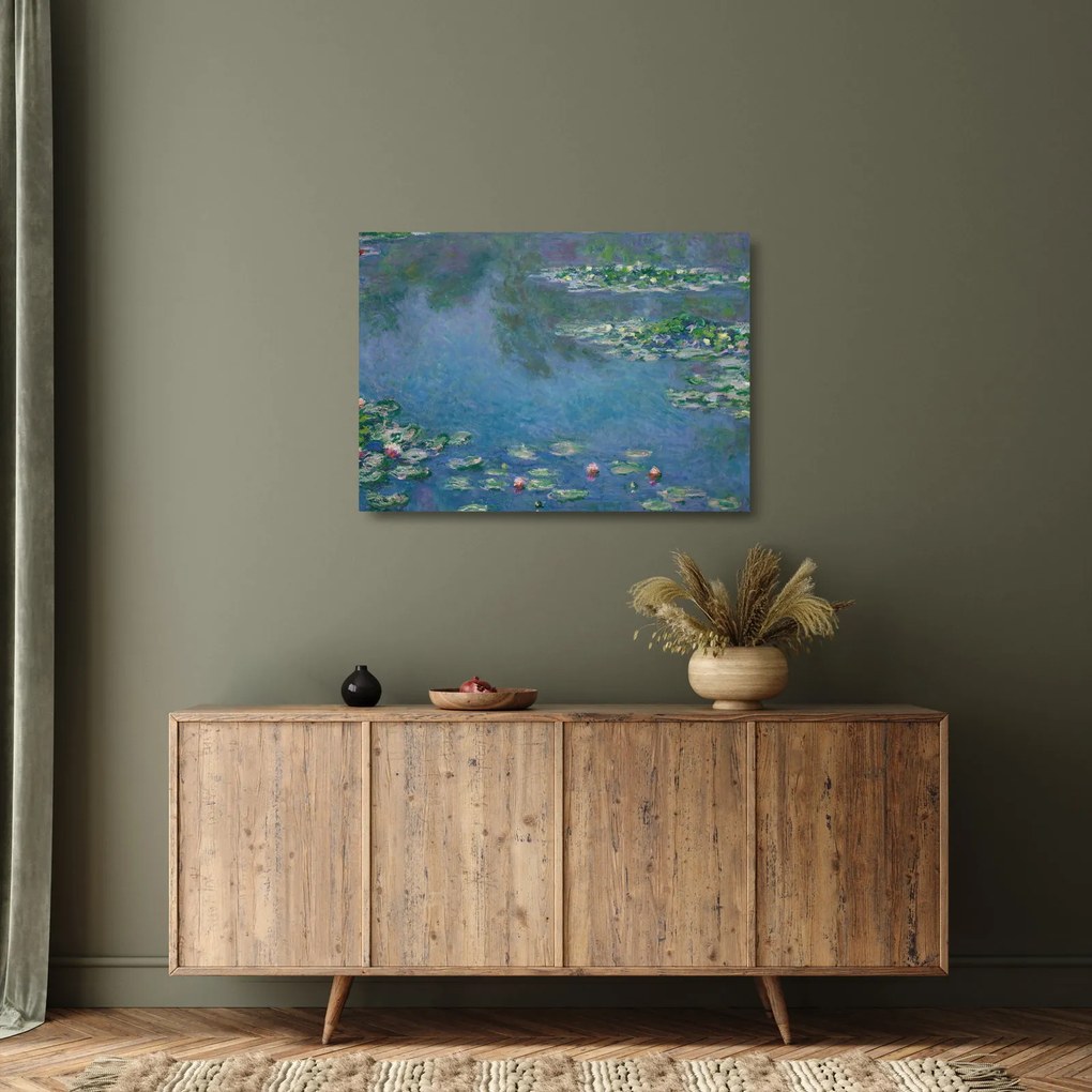 Sklenený obraz - Claude Monet, Water Lilies, reprodukcia (70x50 cm)