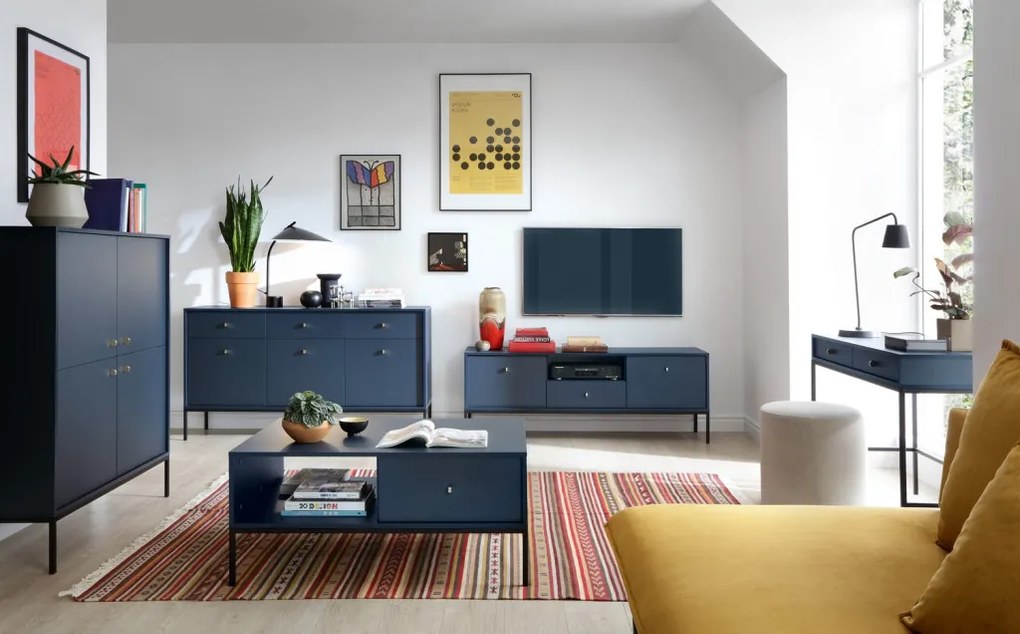 TV skrinka Mono, tmavo modrá