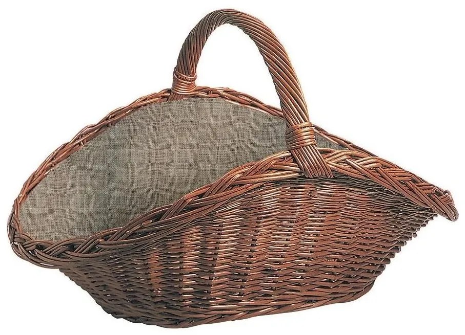 Prútený kôš na drevo s držadlom 50x70 cm