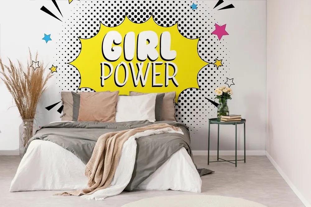 Tapeta s pop art nápisom - GIRL POWER