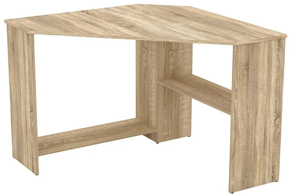 Rohový PC stolík Rhyno (dub sonoma). Akcia -17%. Vlastná spoľahlivá doprava až k Vám domov. 1108244