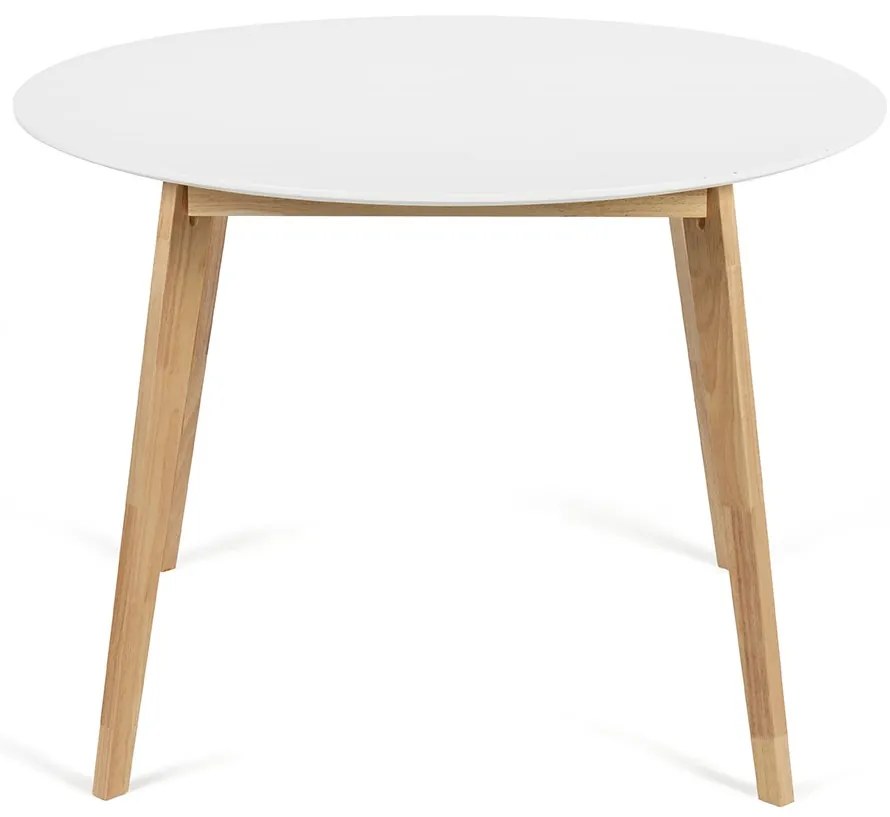 Noela Okrúhly škandinávsky jedálenský stôl SCANDINAVIA 105 biely