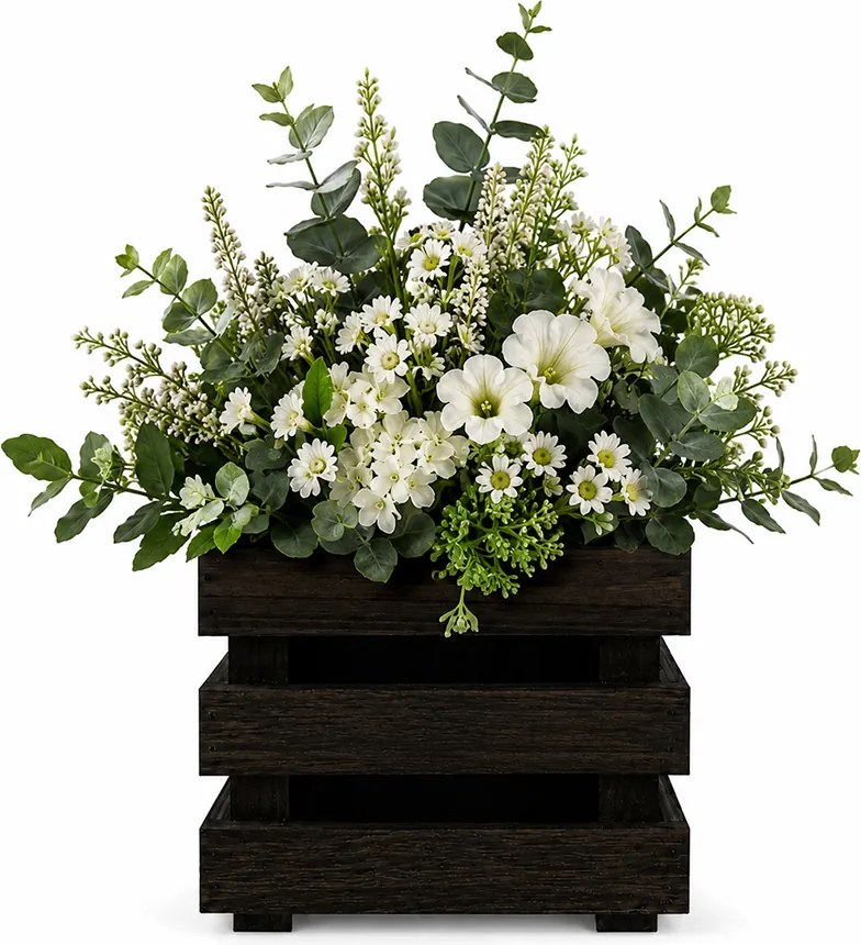 AMADEA Drevený obal na kvetináč - tmavý, 17x17x15cm, drevený kvetináč Český výrobek