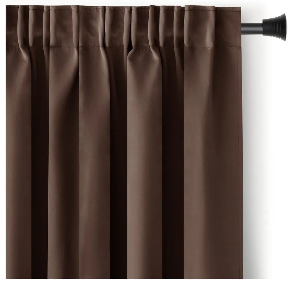 Hnedý zatemňovací termo záves 140x245 cm Pleat – Restilo