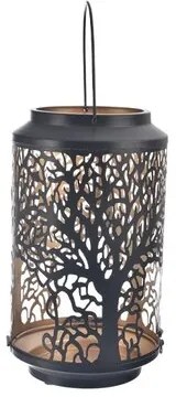 InDecor Kovový svietnik Strom čierna, 12 x 18 cmcm, S