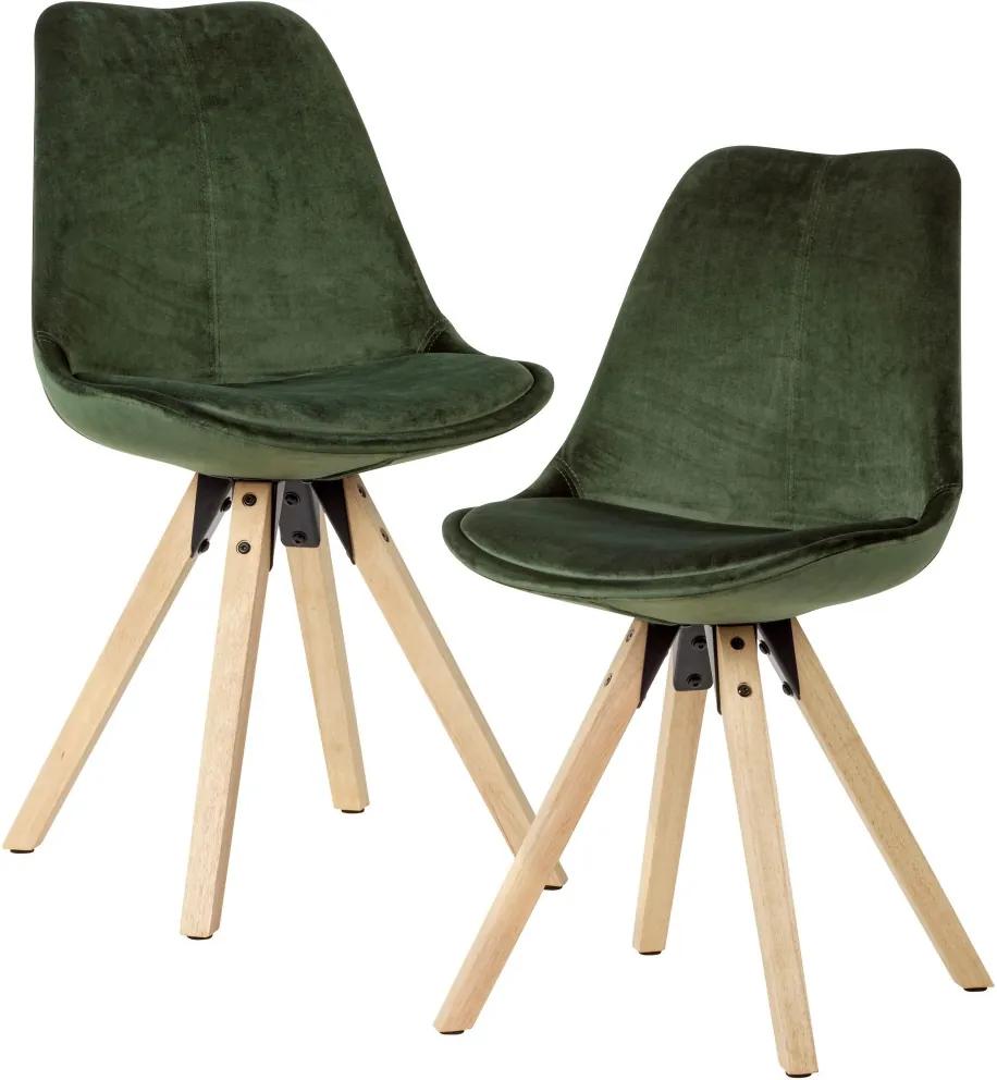 Jedálenská stolička Ruby (súprava 2 ks), zelená