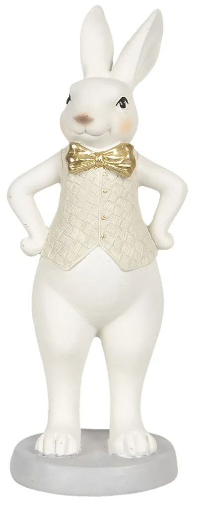 Dekorácie králičie chlapec so zlatým motýlikom - 9 * 8 * 20 cm