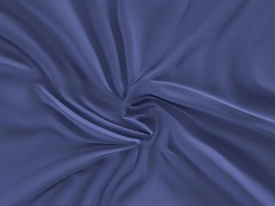 Saténové prestieradlo s gumou tmavo modré 100x200 cm