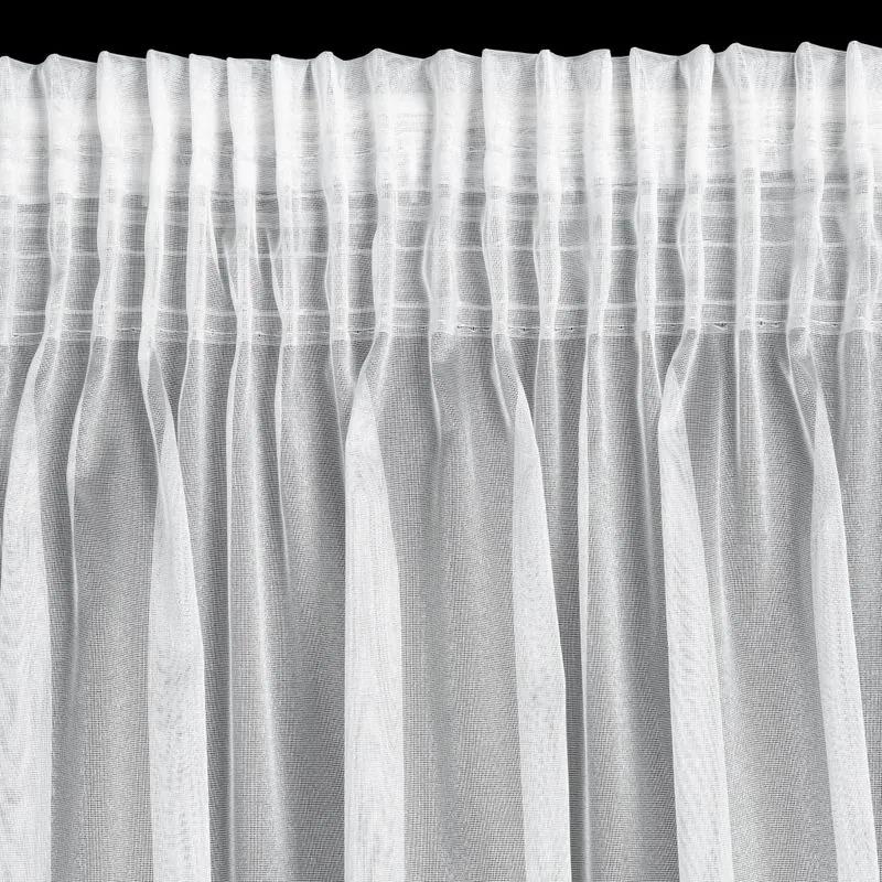 Biela záclona na páske LIZ2 s výšivkou 300x145 cm