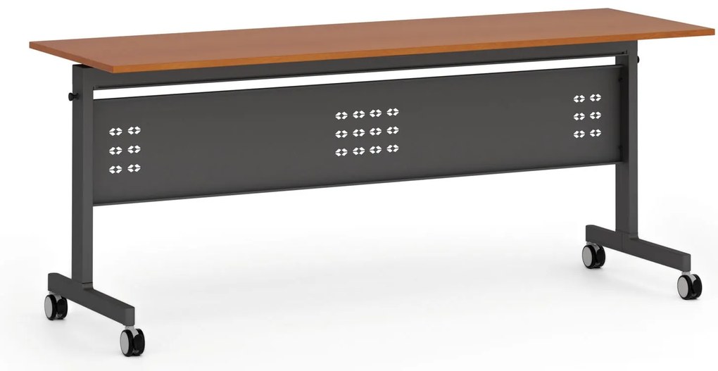 Mobilný stôl PRIMO MOBI, 180x60 cm, čierna podnož, čerešňa