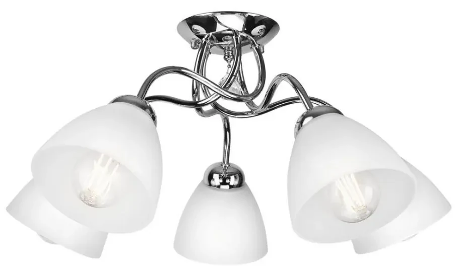 Lamkur Prisadený luster MIRANDA 5xE27/60W/230V lesklý chróm LA43609