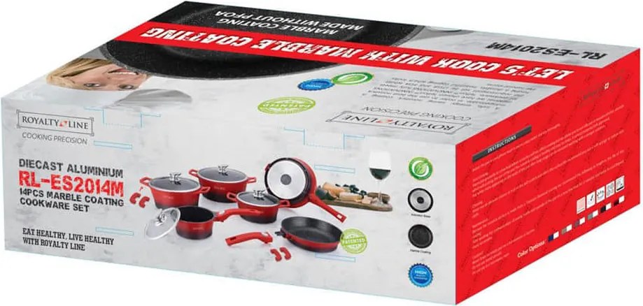 Royalty Sada riadu ES2014M 17 ks CLICK systém, farba strieborná