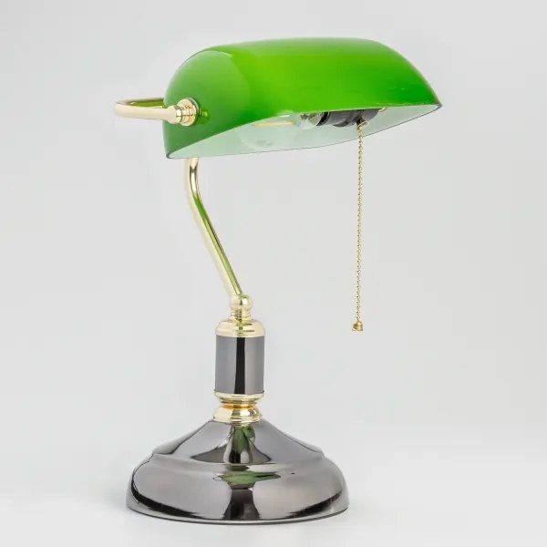 Brilagi - Stolná lampa BANK OFFICE 1xE27/60W/230V čierna/zlatá/zelená