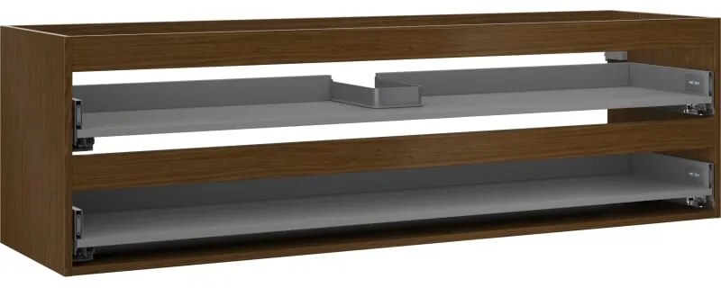 Mexen Box-A, závesná skrinka 160 cm, 2 zásuvky, orech, 91AX0-1600-470-2-86