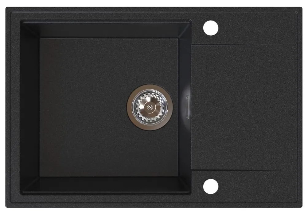 Sink Quality Sink55, kuchynský granitový drez 680x460x215 mm, grafitová, SKQ-SINK.G.1KDO