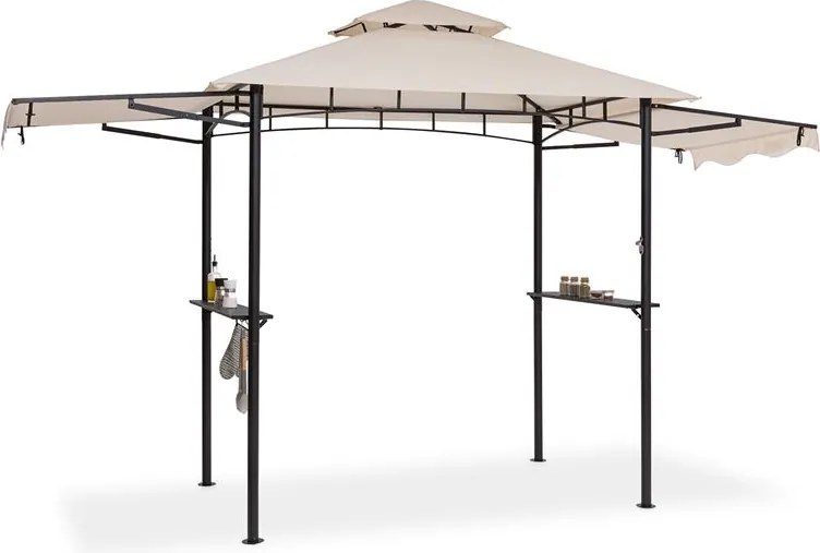 Blumfeldt Steakhouse Wings, altánok, 244 x 260 x 152 cm, 160 g/m², polyester, oceľ, béžový