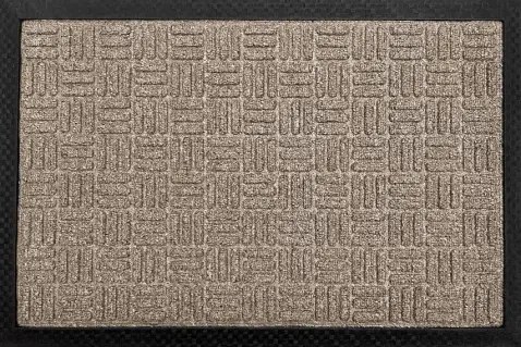 Rohožka 40x60 cm, béžová s čiernymi okrajmi%