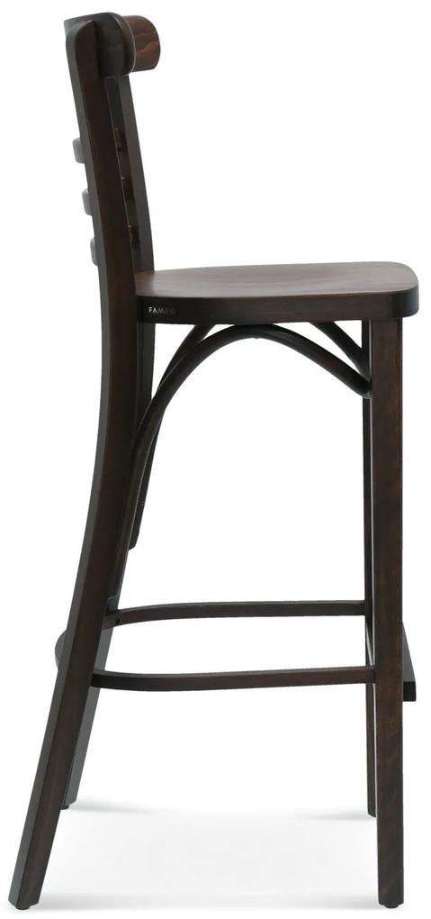 FAMEG BST-225 - barová stolička Farba dreva: buk premium, Čalúnenie: koža L1