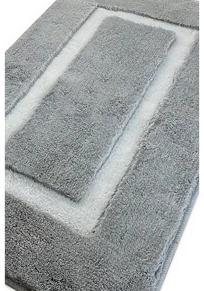 SADA 2x Kúpeľňová predložka 60/100 cm šedá