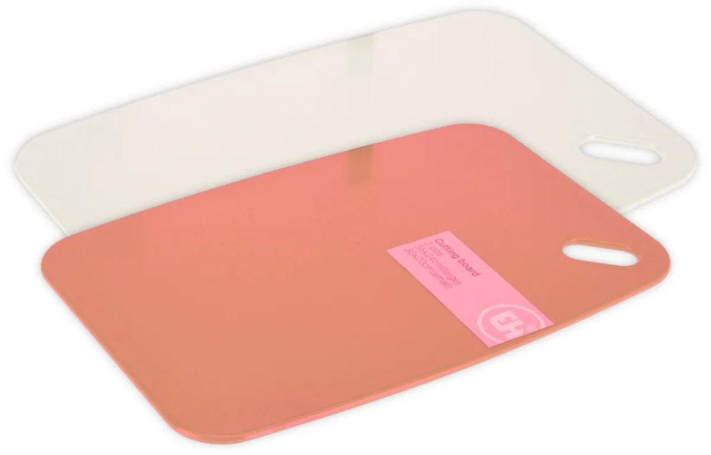 EH Súprava doštičiek na krájanie 2 ks, krémová + koralová