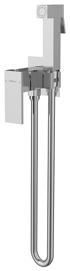 Sapho-Bidetová batéria so sprškou na podomietkovú inštaláciu CUBEMIX lesk. chróm