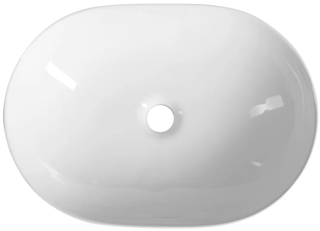 Aqualine, keramické umývadlo na dosku, 49x36 cm, biela, CA490