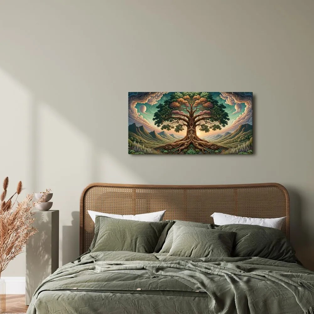 Obraz tajomný strom života pod nebom