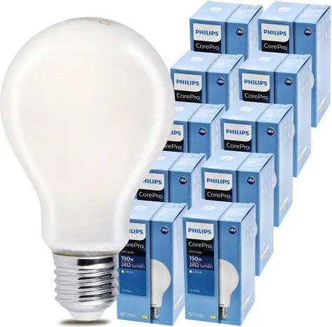 10x LED žiarovka E27 PHILIPS 17,5W 2452lm 2700k Corepro Premium A67