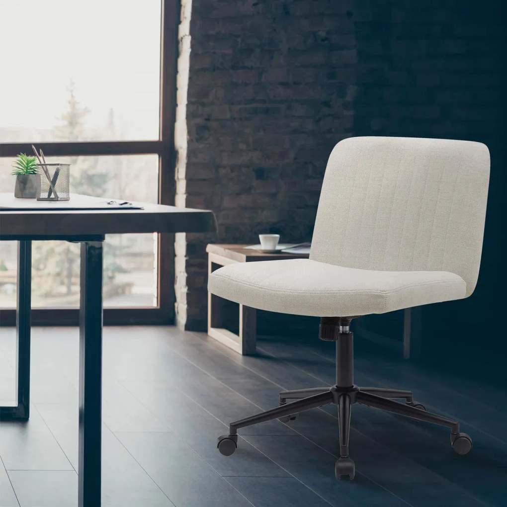 Design-Shop Kancelářská stolička Kingman látka - Krémová