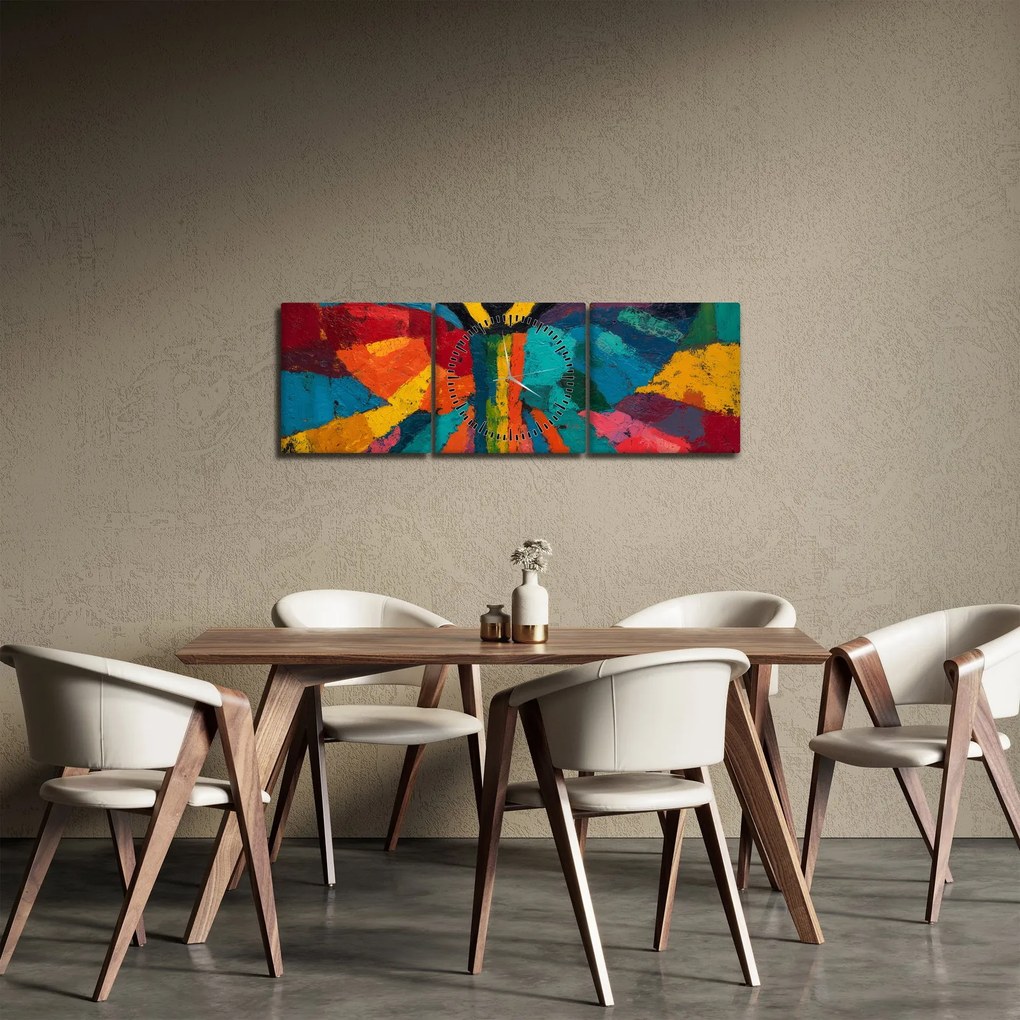 Obraz - Maľovaný anjel (s hodinami) (90x30 cm)
