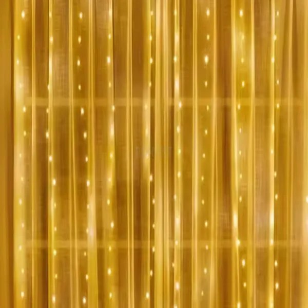 ISO 11332 Svetelný záves 300 LED teplá biela