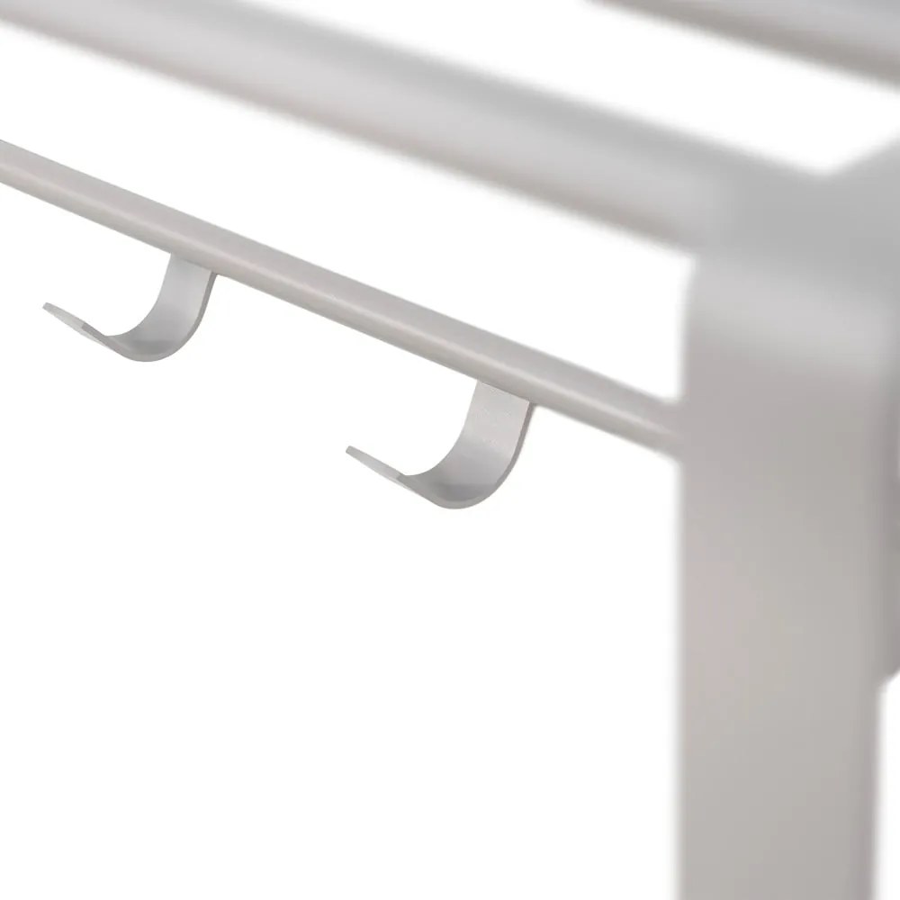 Taupe kovový nástenný vešiak s poličkou 100 cm Rex – Spinder Design