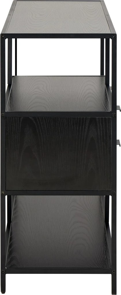 Knihovna Seaford III 114 cm černá