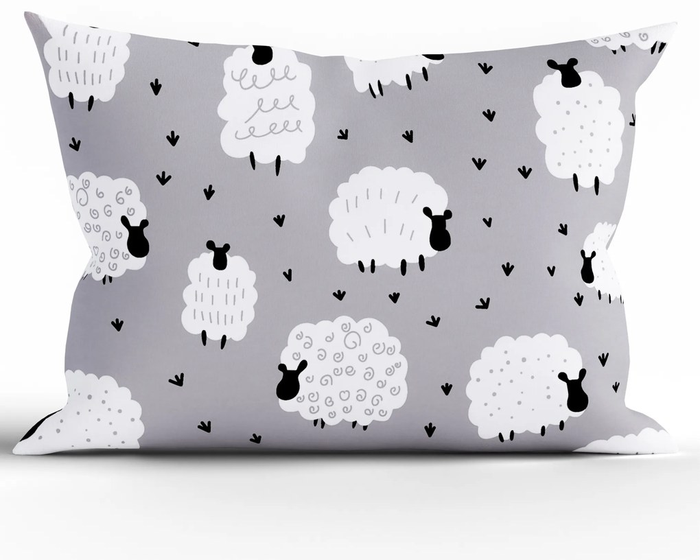 Bavlnená obliečka na vankúš Renforcé 40 × 60 cm - Ovečky