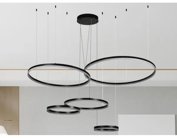 LED Stmievateľný luster na lanku LED/220W/230V 3000-6500K + diaľkové ovládanie