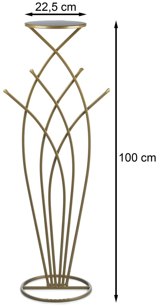 STOJAN NA KVETINÁČ FOUNT 100X22,5 CM ZLATÁ